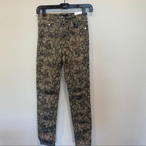 NEW Zara Snake Skin Print Jeans